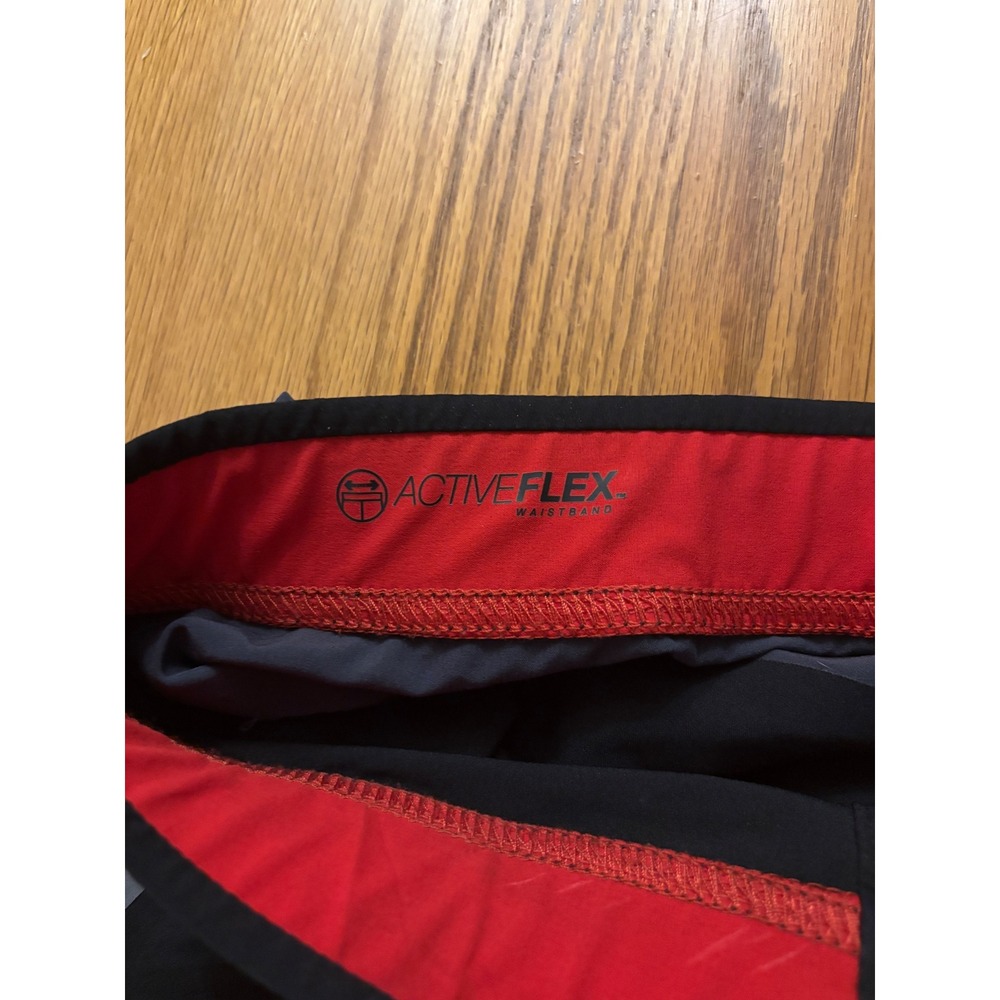 Speedo Mens ActiveFlex Board Shorts Black Grey Red sz 36 Swim Trunks Zip Pocket - Picture 3 of 5